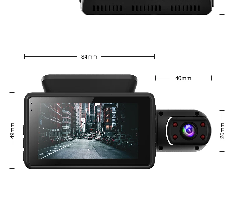 G60 классическая версия скрытый 1080p Мини двойной объектив видеорегистратор автомобиль черный