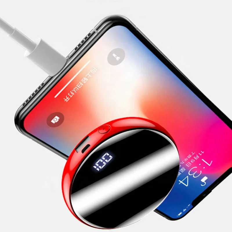 2023 New Arrivals Custom Smart Wallet Power Bank Portable Fast Charging 8000mAh Mini Specular Power Bank For Mobile Phones