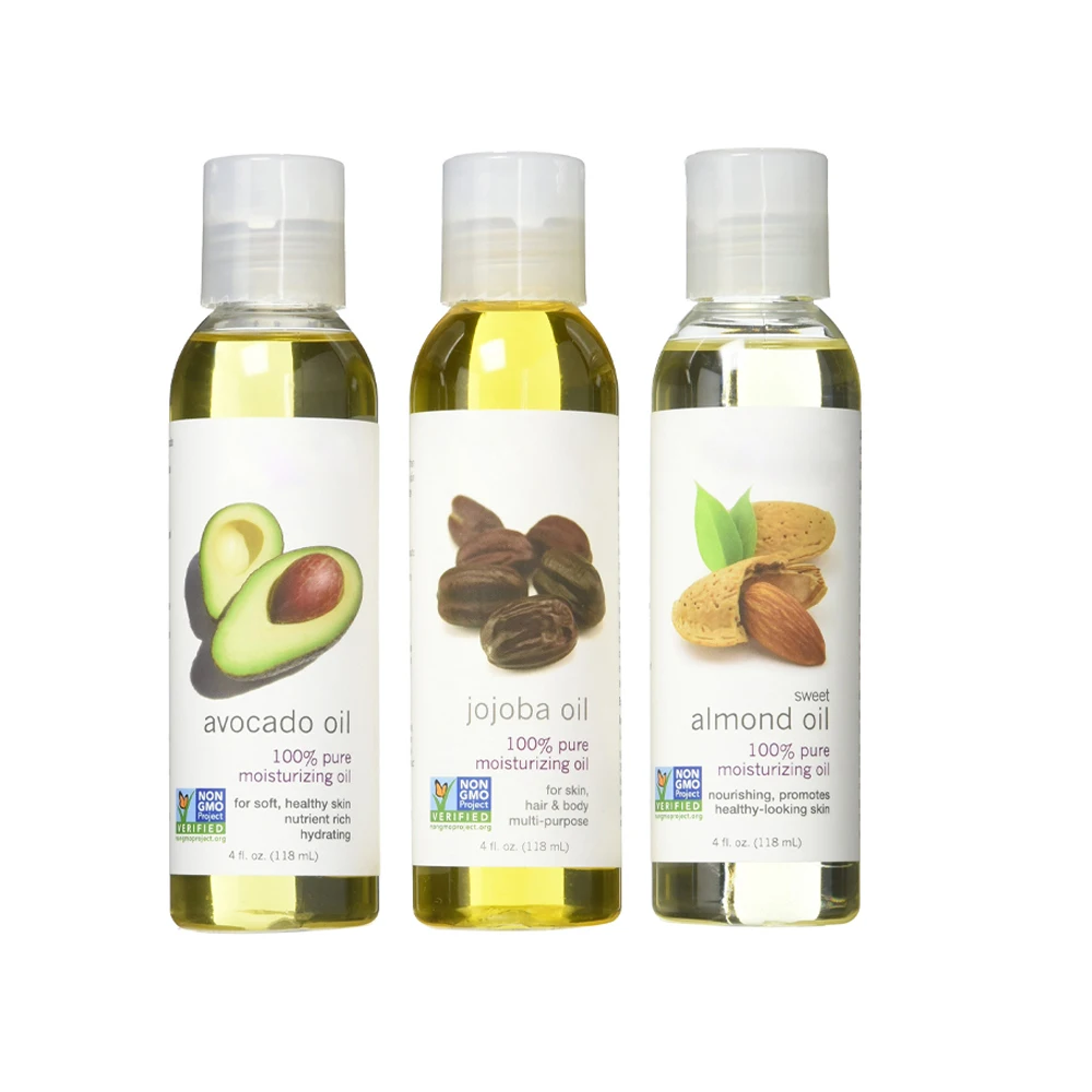 Private label skin care face body oil whitening moisturizing natural almond jojoba glow organic body massage oil
