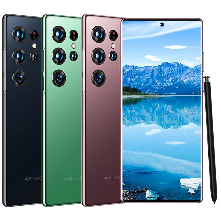 Wholesale S22 Ultra smart phone 7.3inch HD Full Screen 16gb+ 1TB Dual SIM Mobile Phone Android 3g 4g 5g Android Smartphone