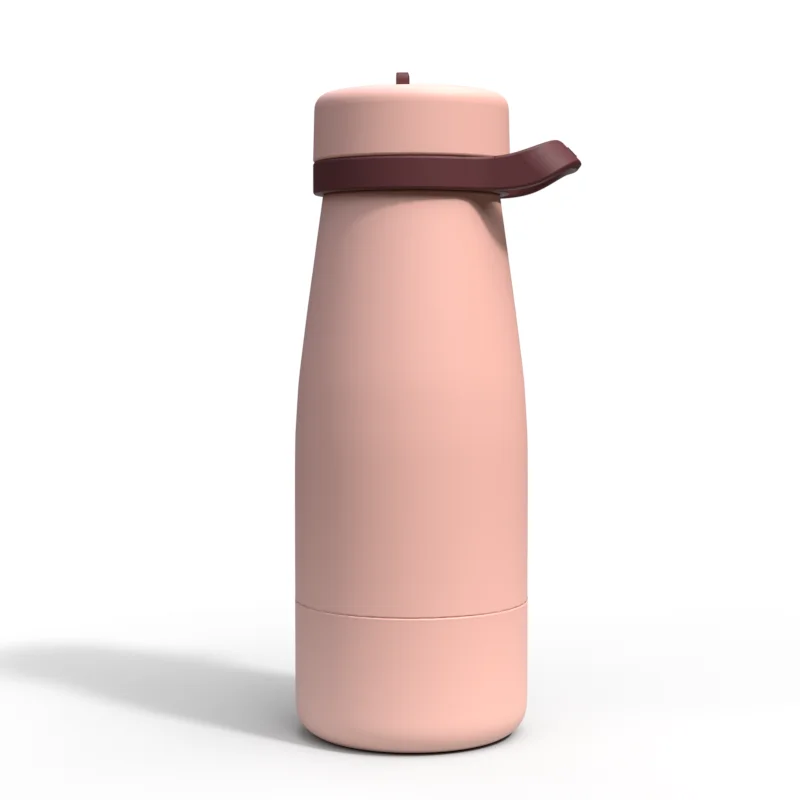 24oz stainless steel Double Wall insulated water bottle gradient reusable Vacuum Bottle With Straw Lid Hiking Sports Outdoor