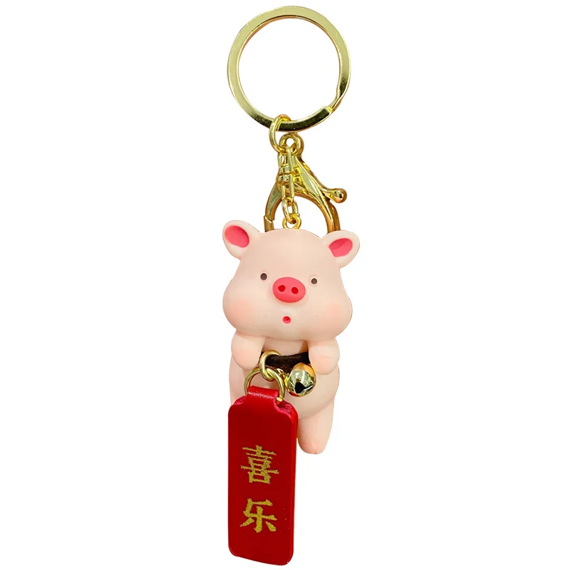 BaiMao wholesale lovely panda rabbit animal shaped  bag pendant decor chain door key ring hello kitty key chain