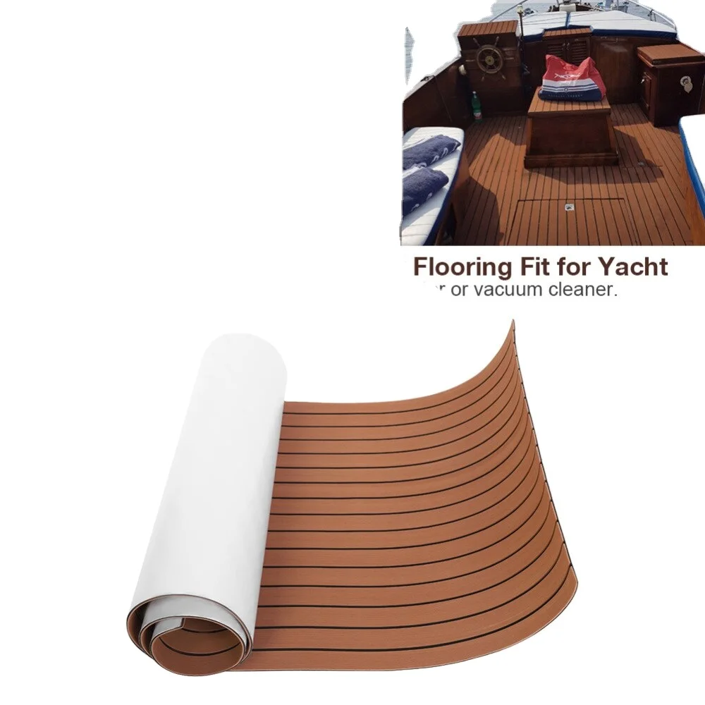new Design  Customized EVA foam Faux Teak Sheet Marine Flooring Boat Yacht Decking Mat  UV boat flooring
