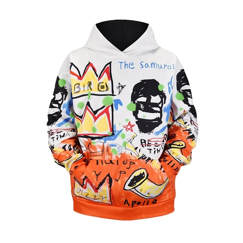 new  Graffiti print custom torch fire skull  hoodies English long sleeve  hoodies men