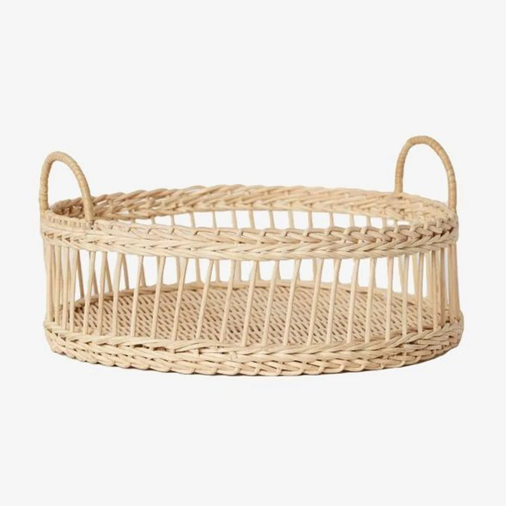 Hand woven rattan bread tray rattan basket wicker basket gift storage basket