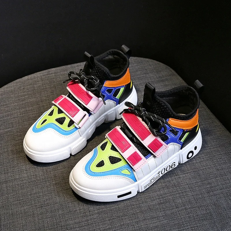 Новая модная Повседневная Удобная женская обувь контрастных цветов на плоской подошве со шнуровкой