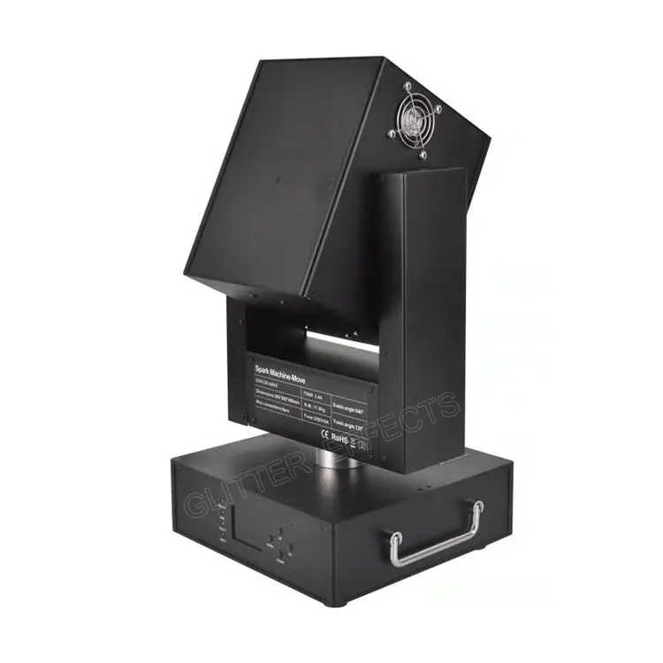 DMX Control Moving Head Rotating Sparkler Stage Flame Spinning Cold Spark Machine 750w for Wedding