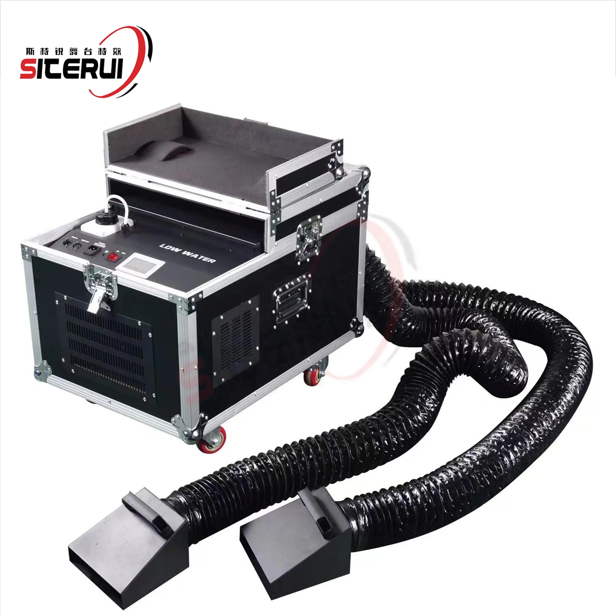 SITERUI SFX 4000W  low fog machine water based Dual Output hazer smoke machine for stage performance and wedding