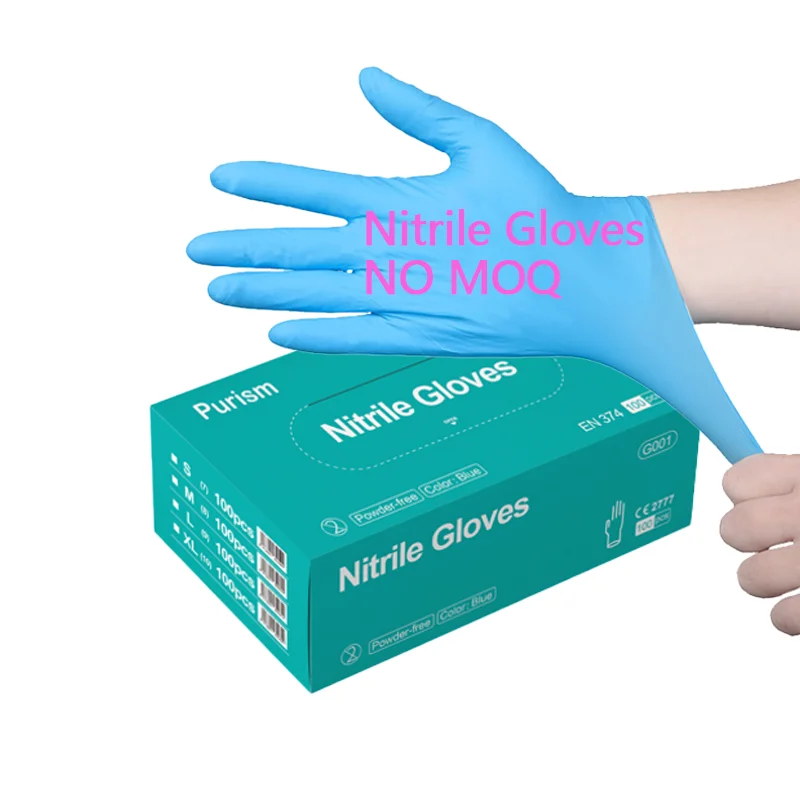 Одноразовые нитриловые перчатки, безопасный очиститель, горячая Распродажа, перчатки для экзамена оптом