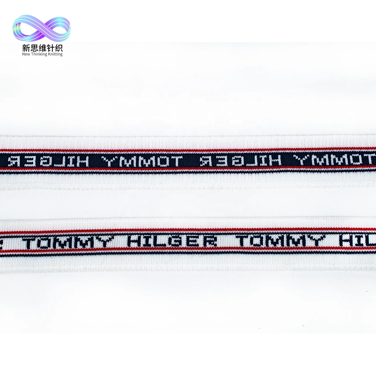 
High-elastic lycra jacquard rib flat knitting fabric for collar accessories 