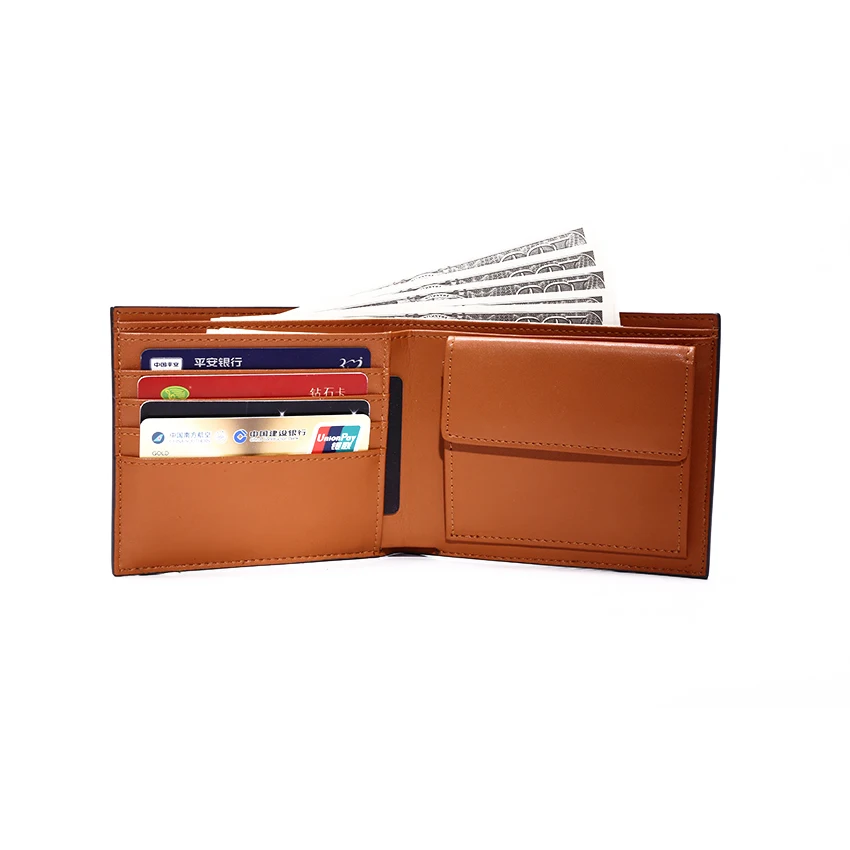 Мужской короткий кошелек из натуральной кожи