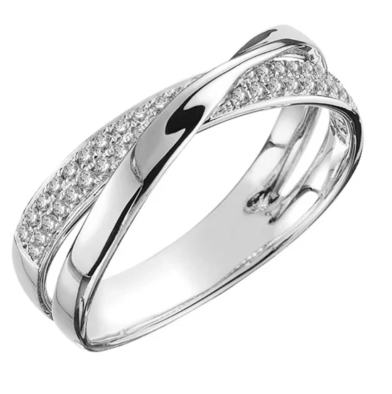 Huitan новейшее двухцветное x-образное кольцо с крестом для женщин Свадебная бижутерия потрясающие большие современные кольца с фианитами anillo