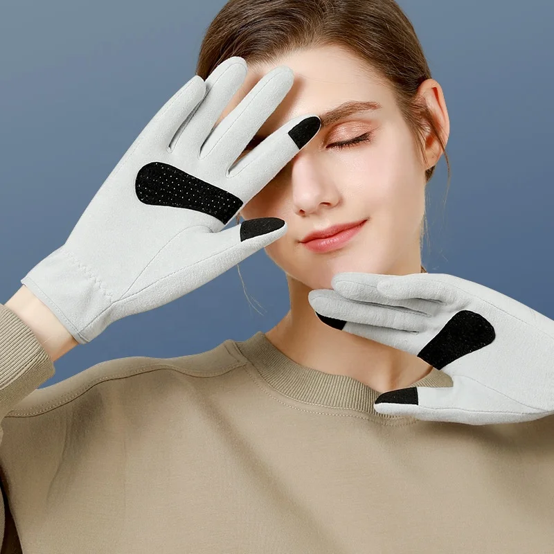 New Winter Warm Gloves Cycling Windproof Fleece Touch Screen anti-skid Thin Gloves