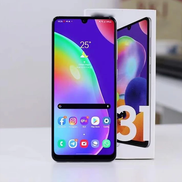 Оптовая продажа, оригинальный б/у телефон 99% года низкого качества, разблокированный телефон класса А для Samsung galaxy A31, Восстановленный мобильный телефон