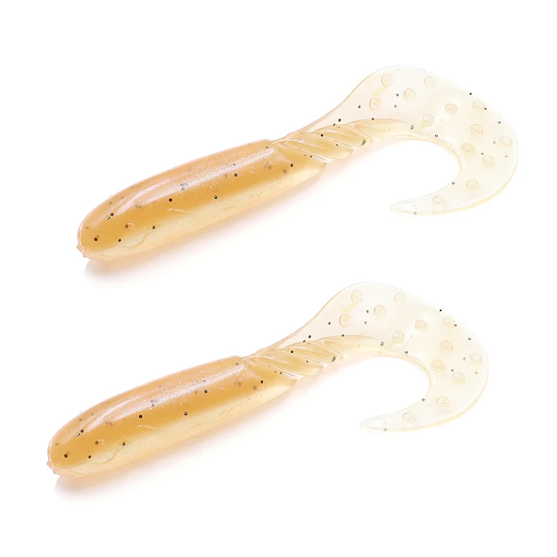 Cheap price artificial lure glitter elastic body silicone T tail stick soft baits worms fishing lures