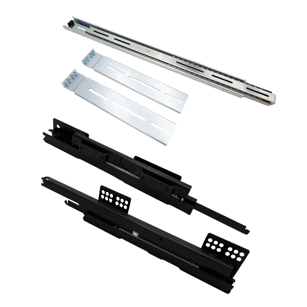 Factory Sale Hot Seller Oem Stainless /Cold-Rolled Steel Full Extension Soft Close 3D Adjustable Locking Device For Drawer Slide