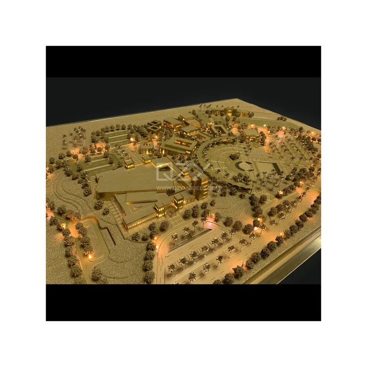 Good Quality 1:500 Bespoke Copper Architectural Scale Model Concept Model