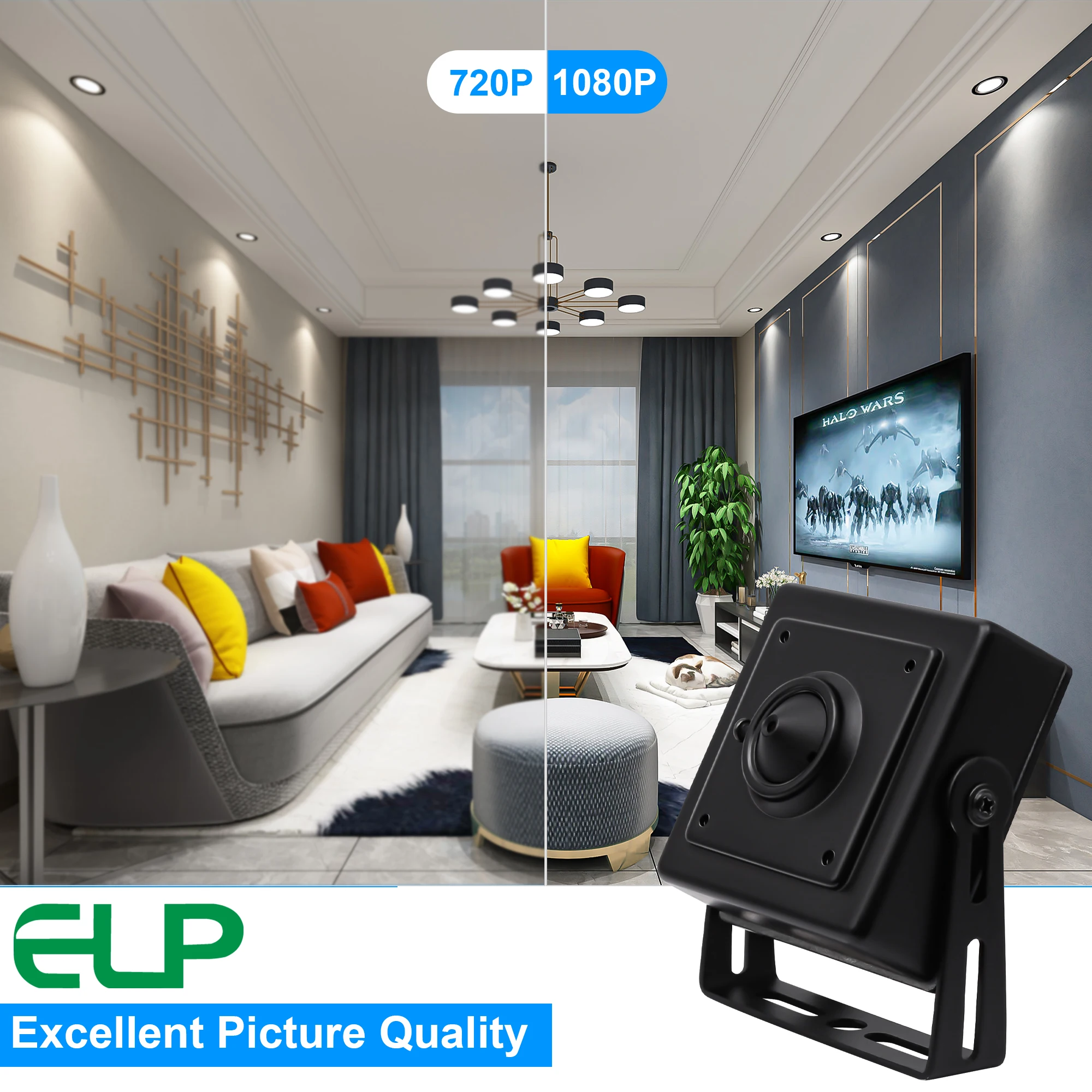 ELP Mini USB Camera with IMX323 Low Illumination CMOS Sensor 1080P Full HD H.264 Metal Case UVC ATM Camera With mini 3.7mm Lens