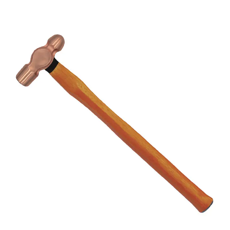 ATEX Non-Sparking Non-Magnetic Ball Pein Hammer Wooden Fiberglass 16oz Industrial Steel Plastic Machinist Customizable OEM