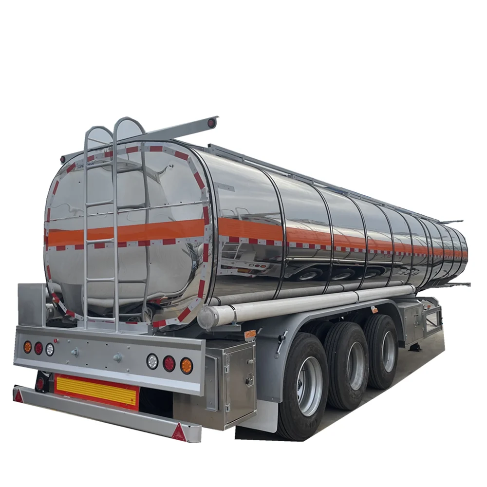 China Factory 2 3 Axle 45000 Litres Aluminium Water Palm Oil Fuel Tank Tanker Semi Trailers for Sale