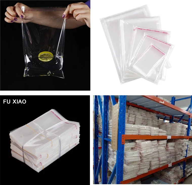 High Quality 100pcs Custom Logo Print Small Plastic Packaging opp Custom Bag Header Sealing Bag For Candy Package