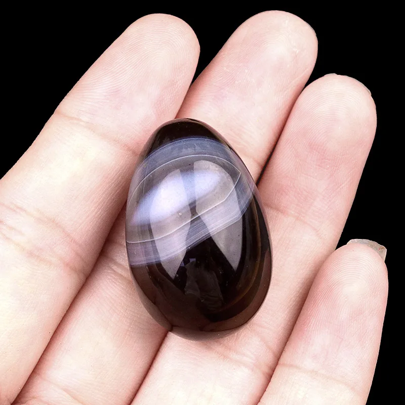 Egg shaped crystal craft jade small egg sodalite mineral egg stone Easter colored gemstone