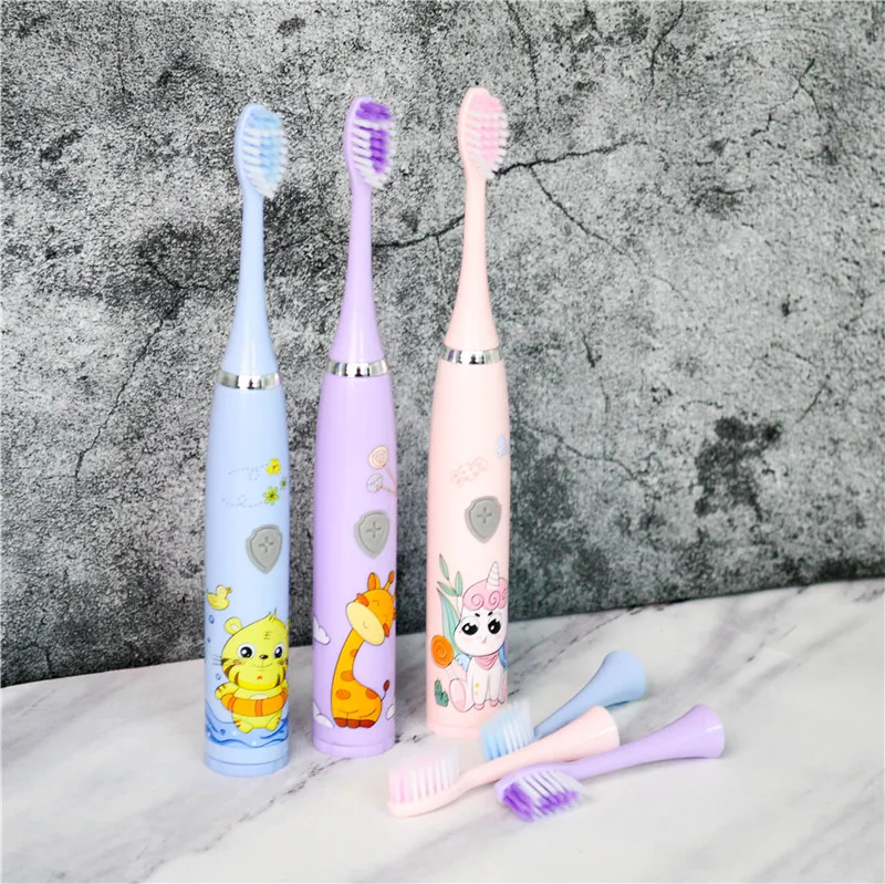 OEM Custom Battery Power Toothbrush Manufacturer Waterproof Cartoon Kids Electric Toothbrush for kids children