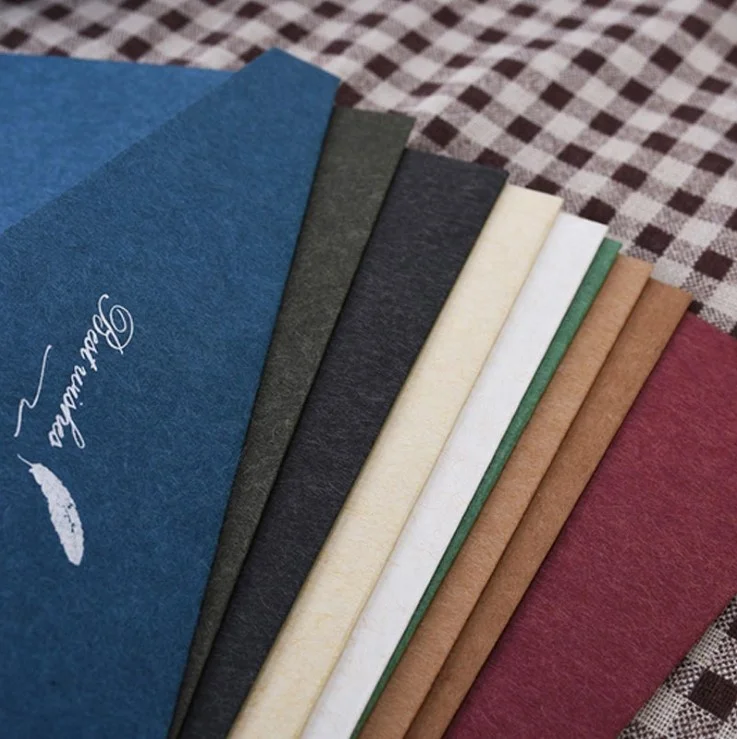 Custom Red Colorful Felt Manila Waxed Paper Envelope