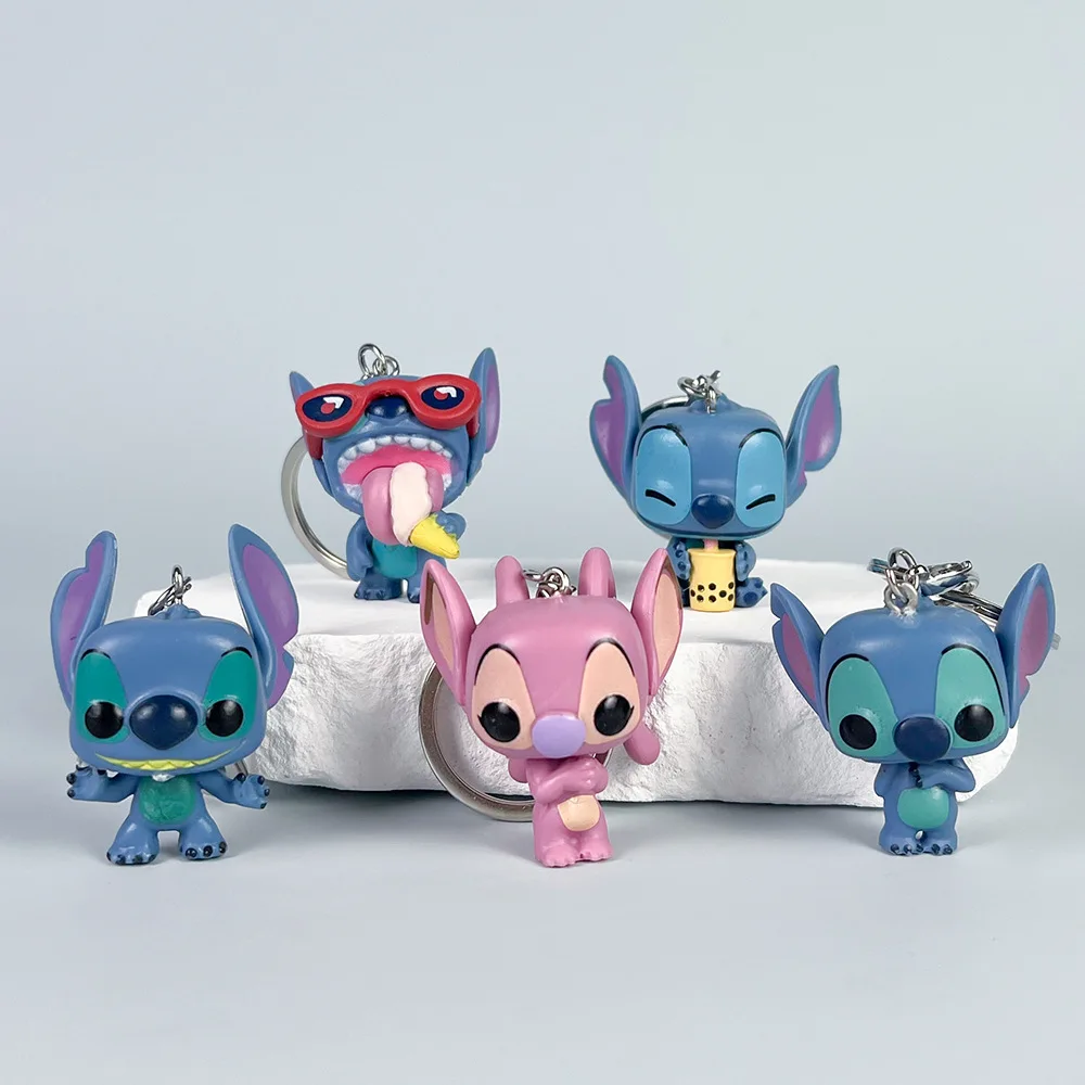 POP Interstellar Baby Anime Figure Stitch Angel Doll Pendant Keychain