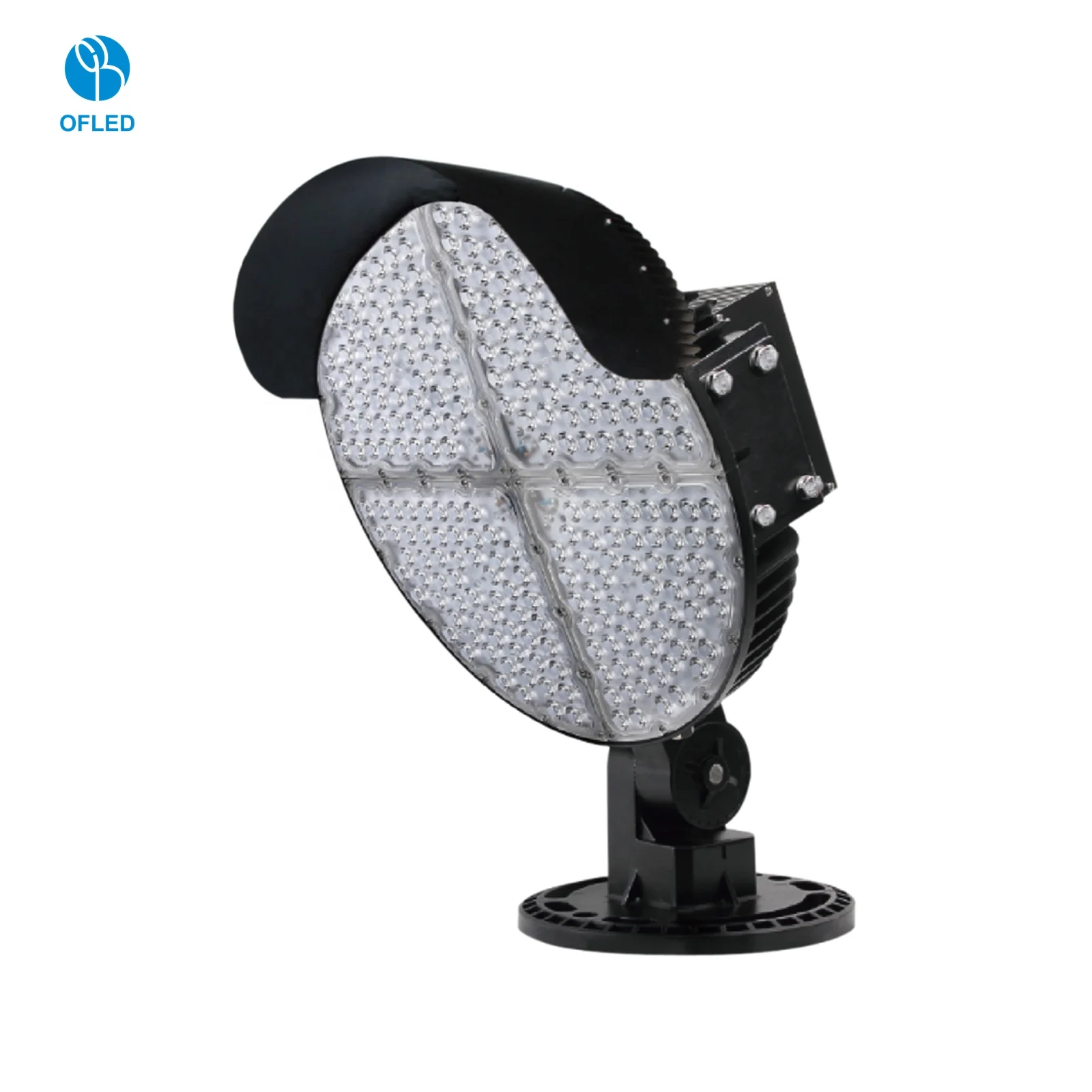 Round LED Stadium Lights Outdoor 500W 1000W 150lm/W IP65 Sport Fields Cricket Softball Tennis Court Light