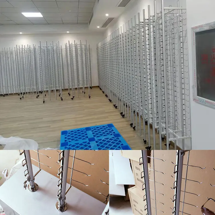 YIFAN Wholesale Wall Mounted 9/12/14/16pcs Sun Glasses Display Rack with Lock Optical Shop Eyewear Lockable Display Stand