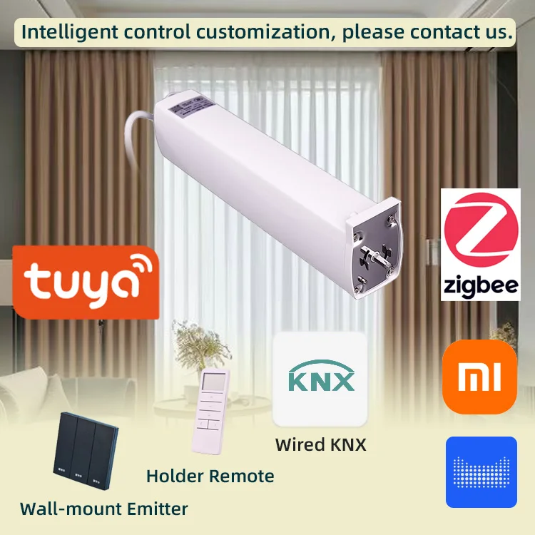 Silence Motor Wholesale Electric Motorized Automatic Curtain Opener Home Product Home Hotel Aluminum Electronic Office Bedroom