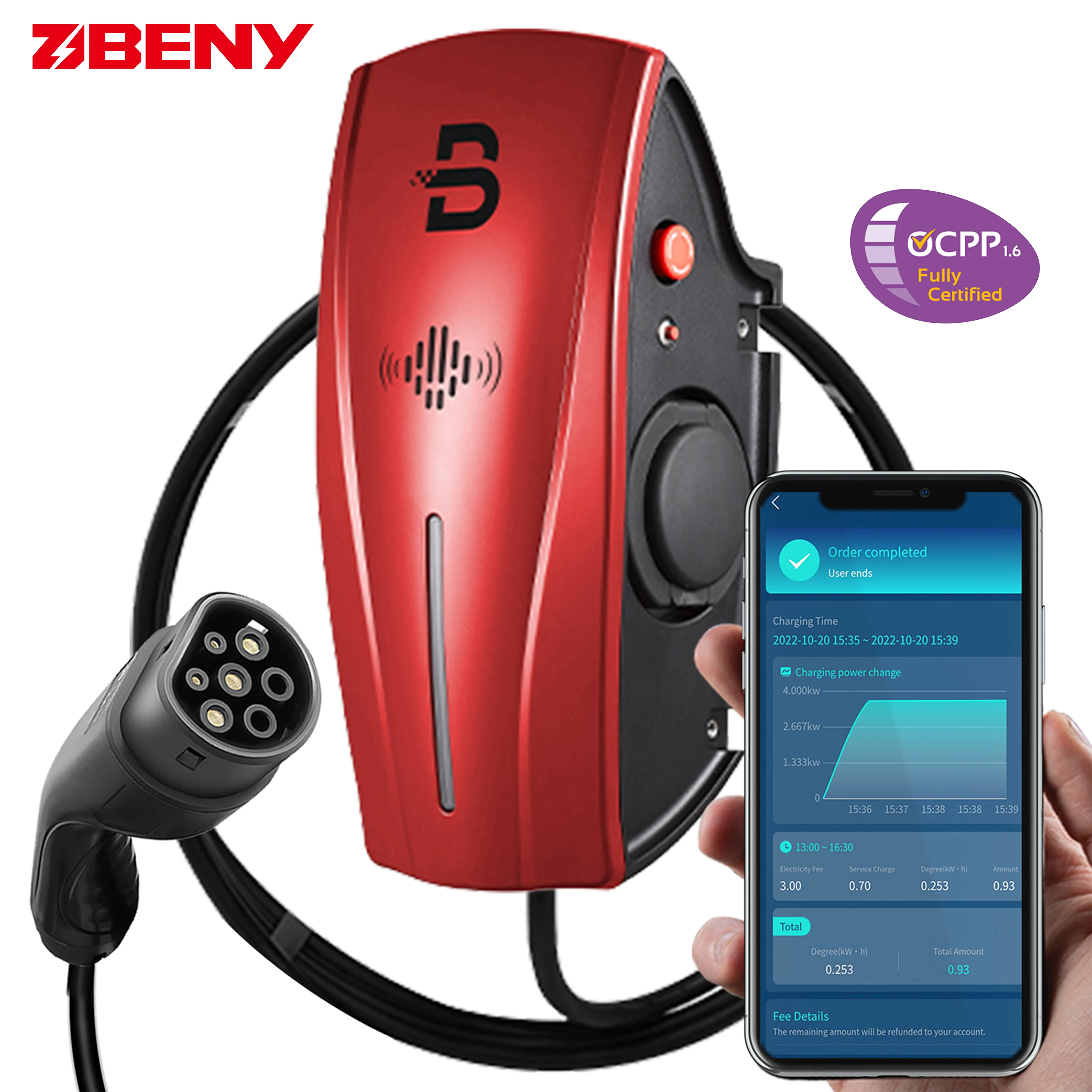 BENY AC EV Charger type 2 ev supercharger wall outlet floor stand electric car charging stations 32 amp charger with ocpp