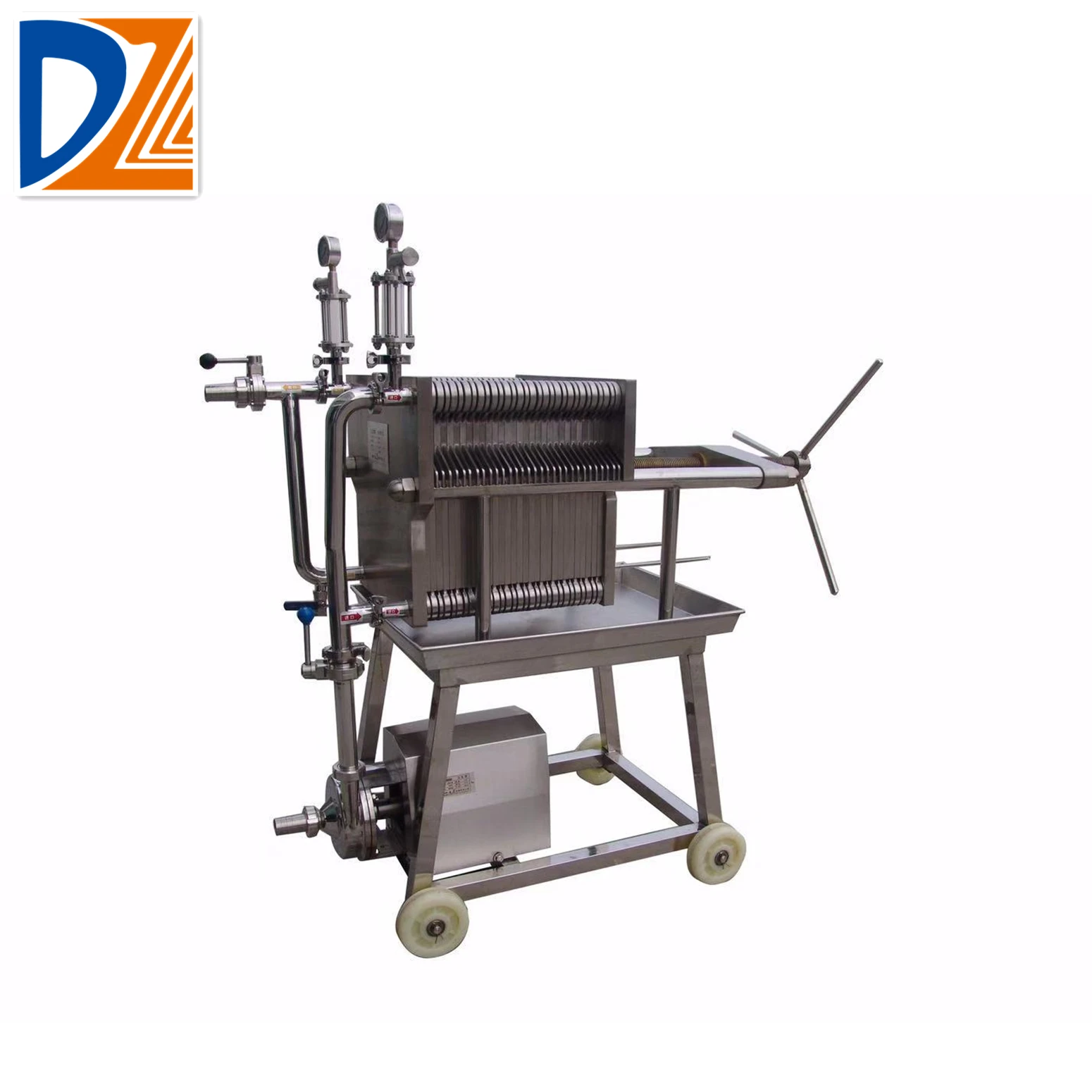 High quality Stainless Steel 304 Hydraulic Fine Filter Press for Sludge Oil Fruit Food Juice Filter Machine