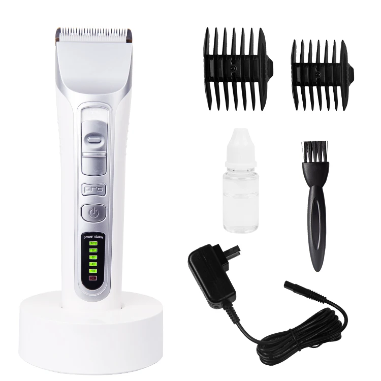 professional salon-grade hair trimmers & clippers ceramic clipper blade sharpening machine with LED lights battery reminder