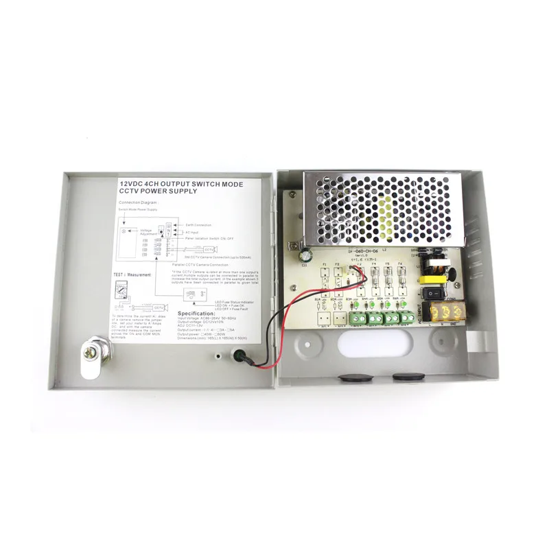 60 Вт AC 110V до 220V DC 12V 24V 6 канал электропитания
