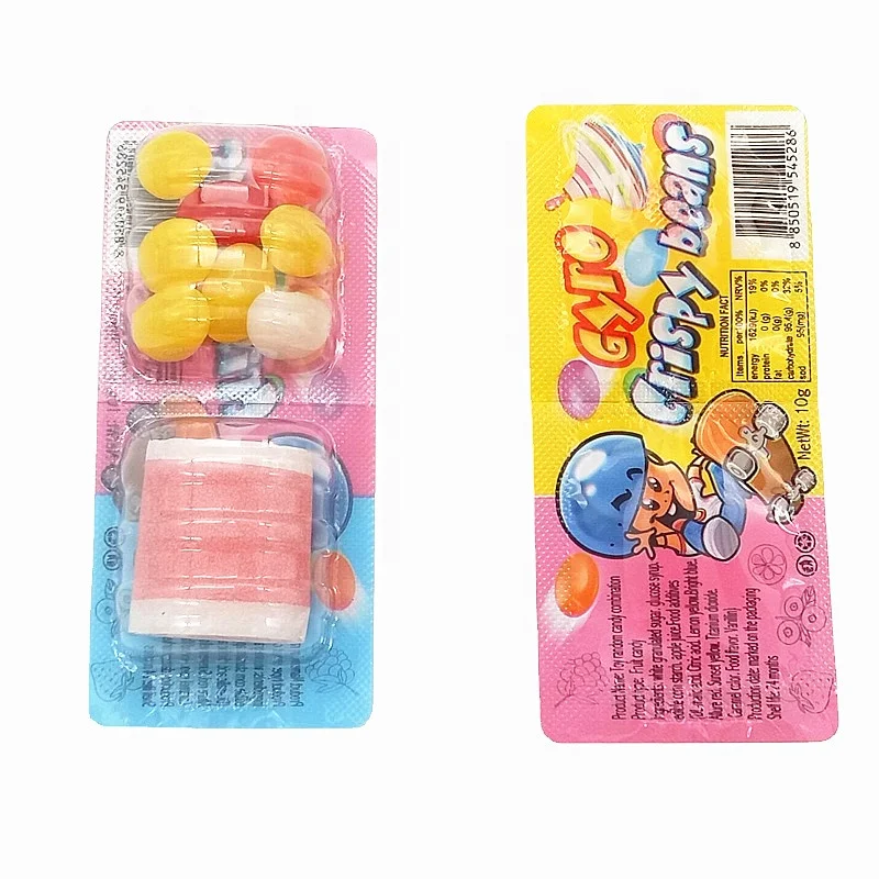 Fruit Snack Roll Ups Gummy Candy with Multi Color Mix Fruit Flavor Jelly Bean Candy