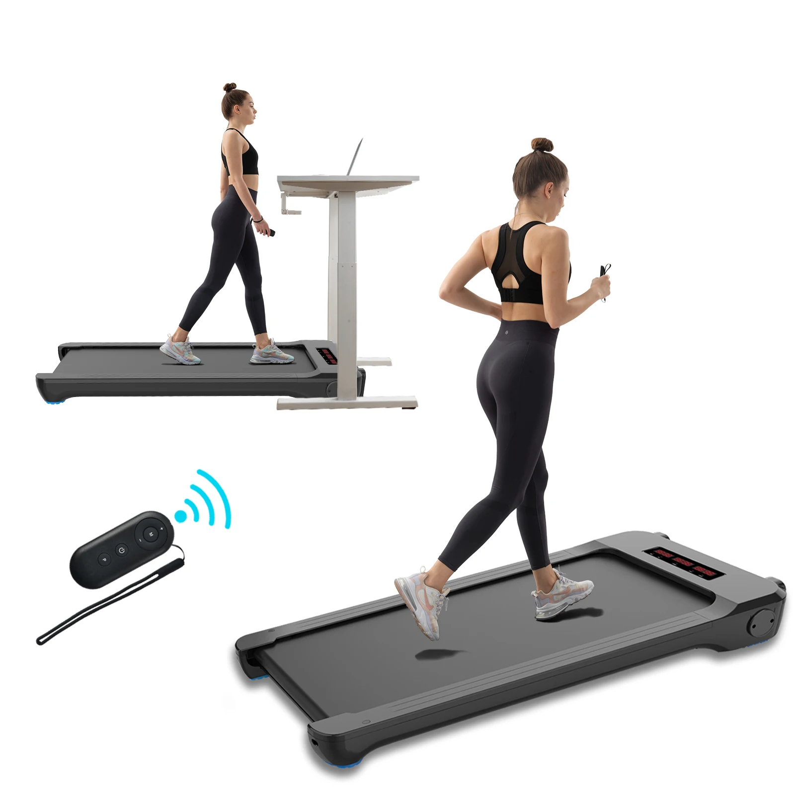 Motorised Treadmill Flat Treadmill No Handles Smart Walking Pad Home Fitness Treadmill