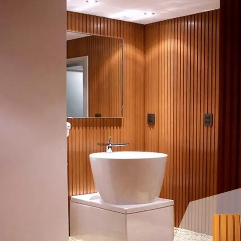 Wpc Fluted Wall Exterior Anti-UV Wood Plastic Composite WPC Wall Panel