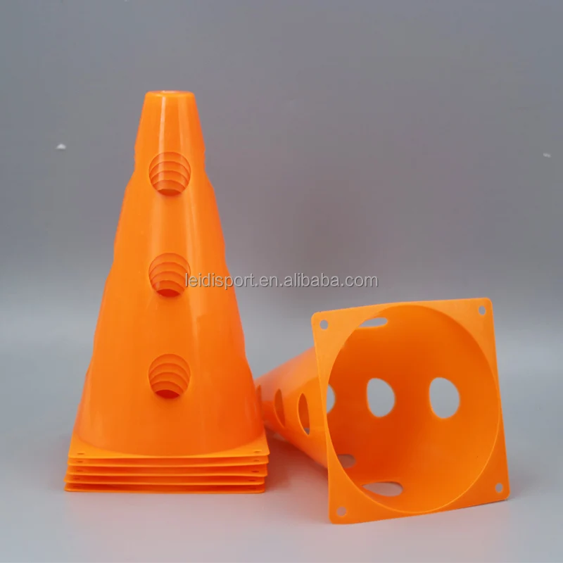23CM Football Training Obstacles Soccer Training Cones Hollow Durable Windproof Collapsible Soccer Cones