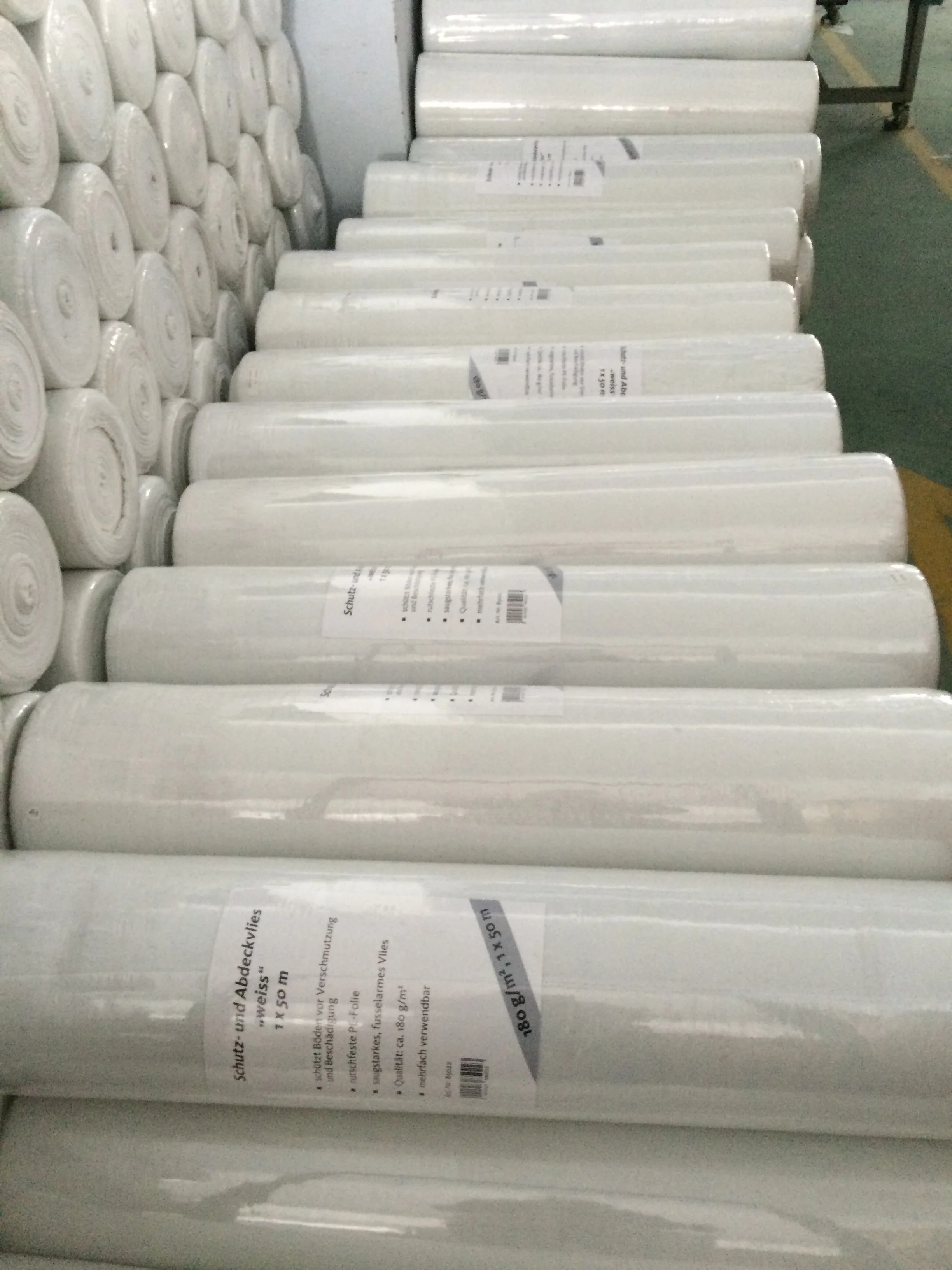 160gram 180gram 200gram white painter felt with PE film rolls in 1m width  for sales