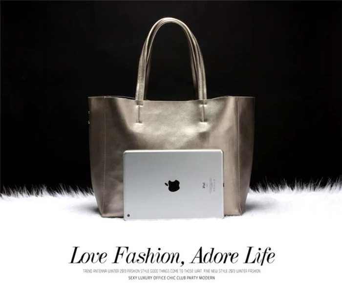 Fashion designer famous brands big capacity ladies bag genuine leather purse handbags for women