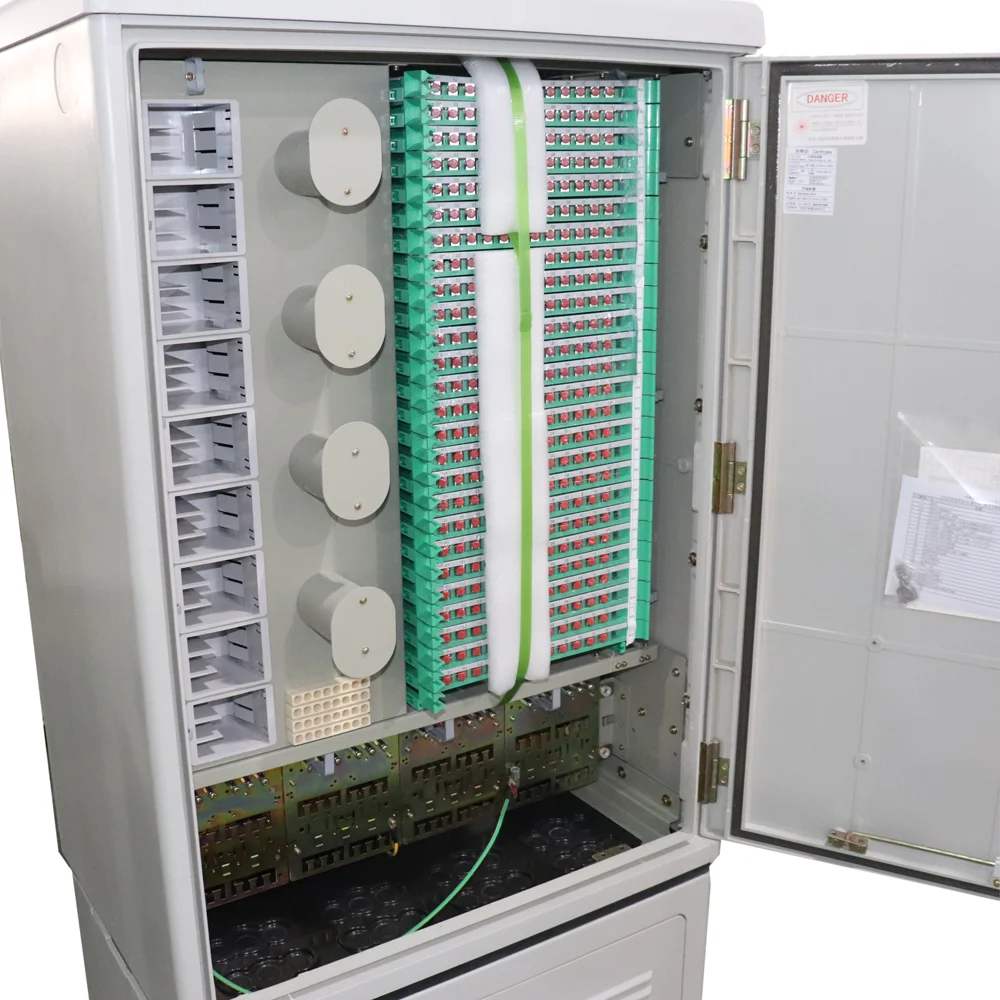 288 Core Outdoor Cabinet  for Splitter Cassette SMC Fiber Optical Distribution Frame Cabinet