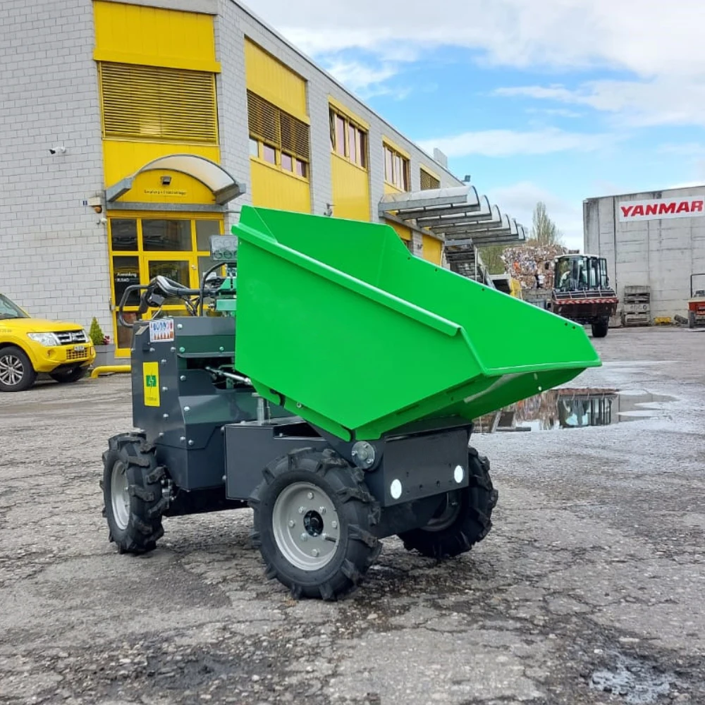 300kg Loading Capacity Self-drive Hydraulic Tipping 4WD With Disc brake Stand platform Hydraulic By HPU Tracked Dumper