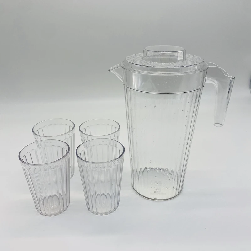 Wholesale Southwestern Design PC Plastic Water Jug with Lid Solid Pattern for Packing and Rice Dishes Moq 1 Pcs