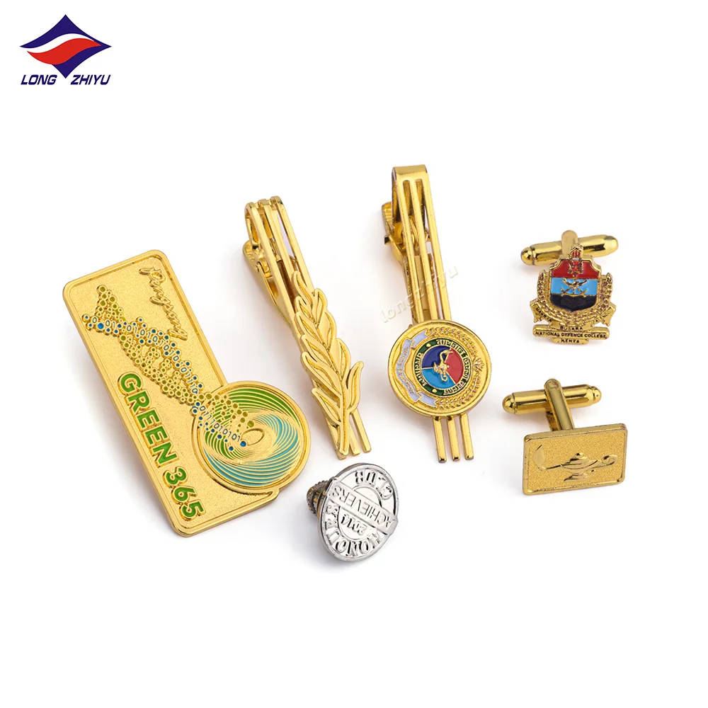 Longzhiyu metal tie pin factory cheap custom zinc alloy enamel tie clipe wholesale high quality die cast cuff-link