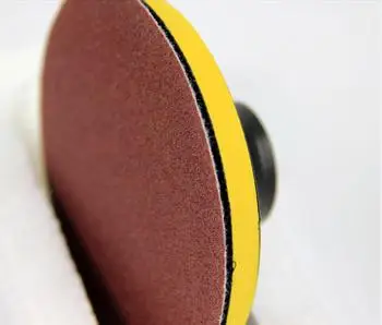 125mm brown red round abrasive sandpaper for car polishing with 5 holes sanding paper