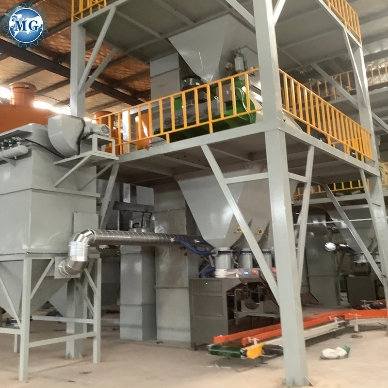Tower Type High efficiency Semi-automatic Dry Mortar Mixing Plant Wall Putty and Tile Adhesive Making Machine Plant