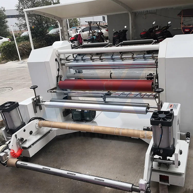 mini duct tape label paper slitter turret automatic electrical motor foil rewinding machine manual