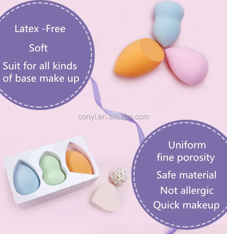 Safe material latex free make up blender sponge	make up
